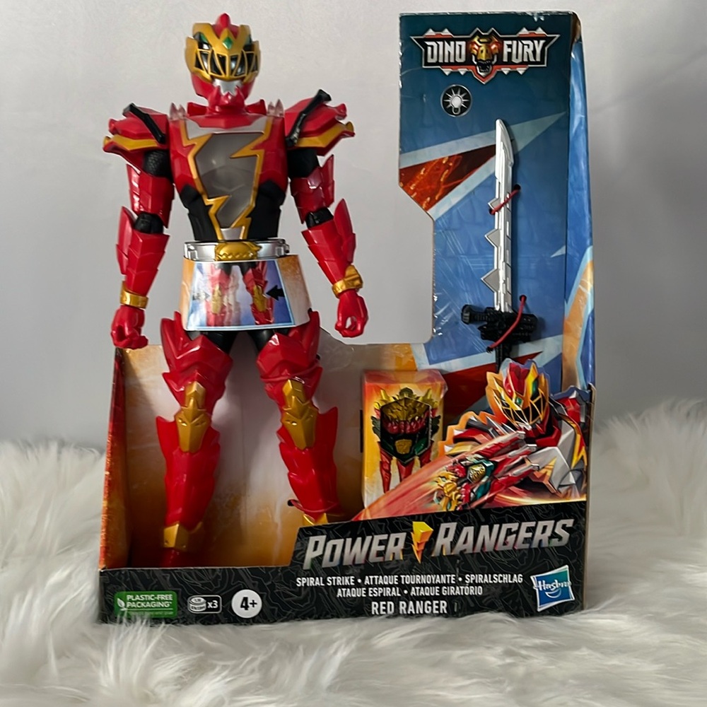 Hasbro Power Rangers Dino Fury Spiral Strike Red Ranger 12in. Action Figure